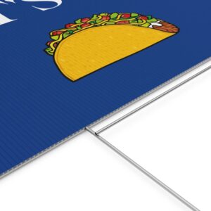 Let's Go Taco Plastic Yard Sign, Taco Party Decor