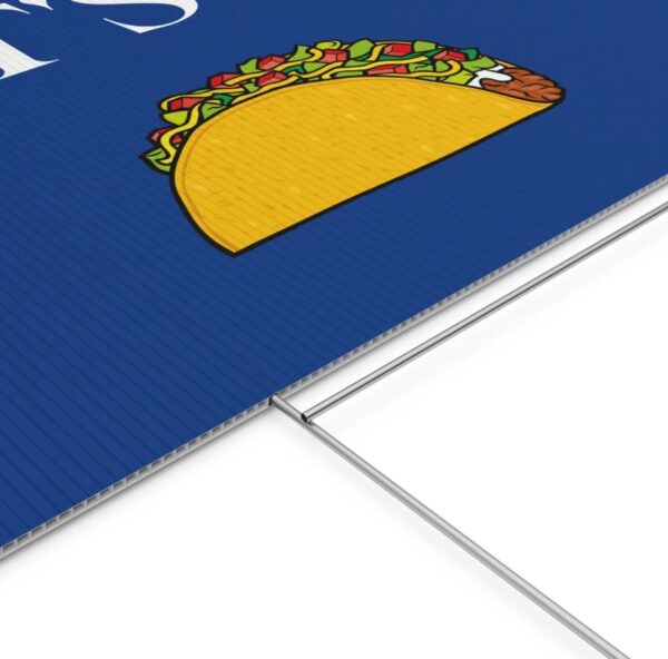 Let's Go Taco Plastic Yard Sign, Taco Party Decor