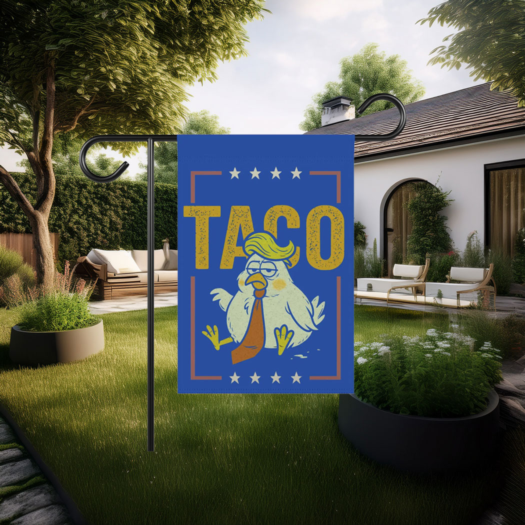 TACO Chicken Trump Garden Flag