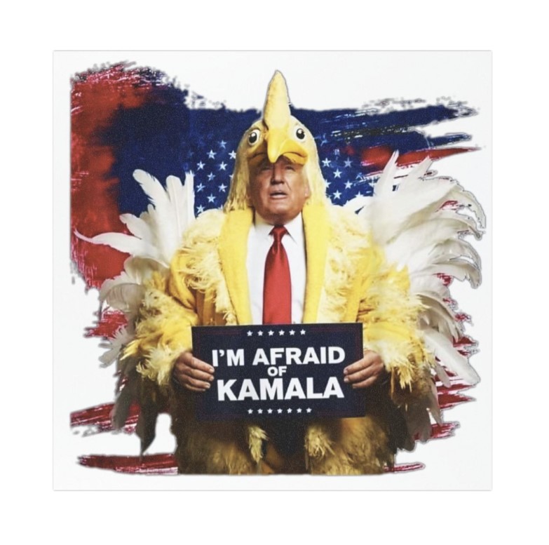 Trump Always Chickens Out Car Magnet Afraid of Kamala