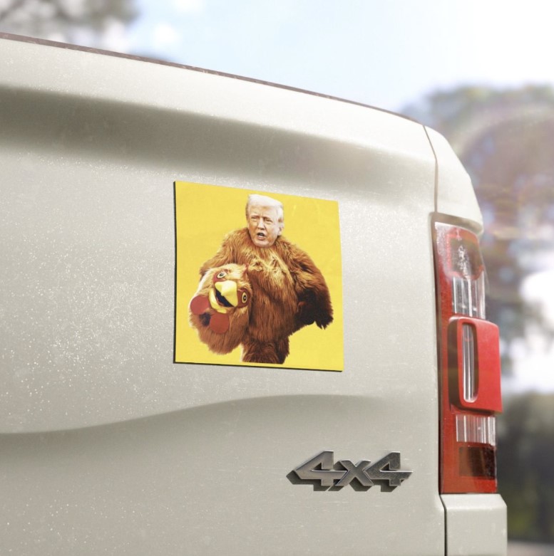 Trump Always Chickens Out Car Magnet – Stickers