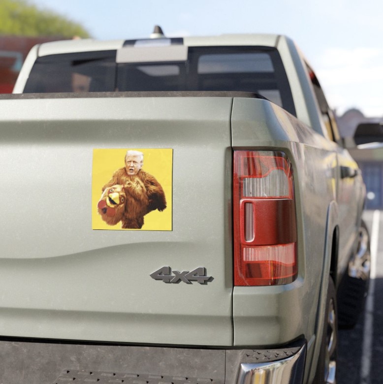 Trump Always Chickens Out Car Magnet – Stickers