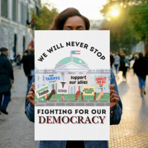 We Will Never Stop Fighting for our Democracy Protest Sign
