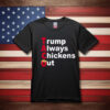 Funny Anti Trump Taco, Parody Trump Always Chickens Out Shirt