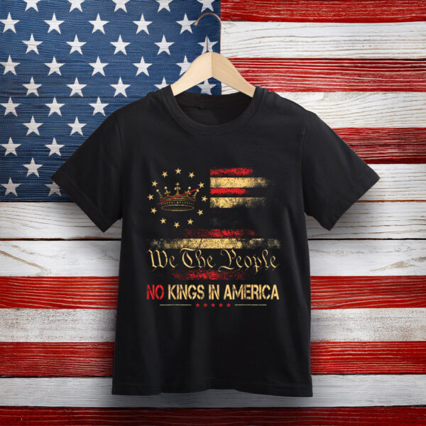 No Kings In America 1776 USA Flag T-shirt