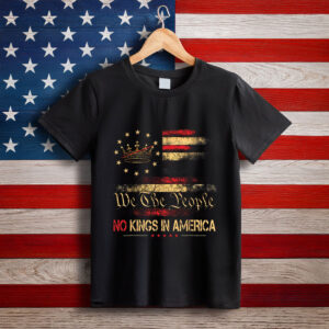 No Kings In America 1776 USA Flag T-shirt