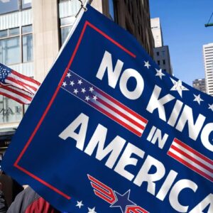 No Kings in America Flag, Anti-Trump, Protest Flag