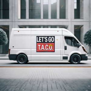 Taco Trump Always Chickens Out 2025 Sticker