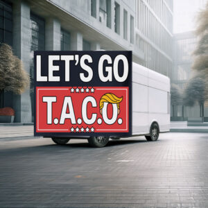 Taco Trump Always Chickens Out 2025 Sticker