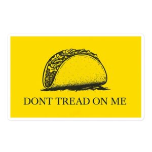 Taco Trump Always Chickens Out Sticker
