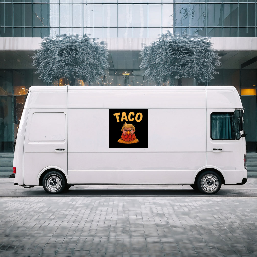 Taco Trump Always Chickens Out Stickers